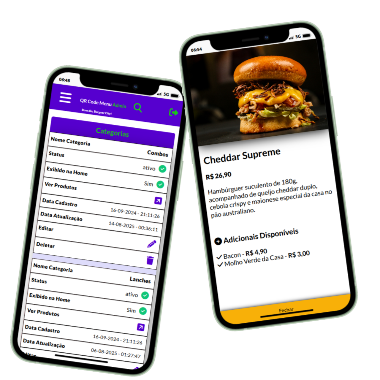Exemplo de cardápio digital com QR Code para restaurante